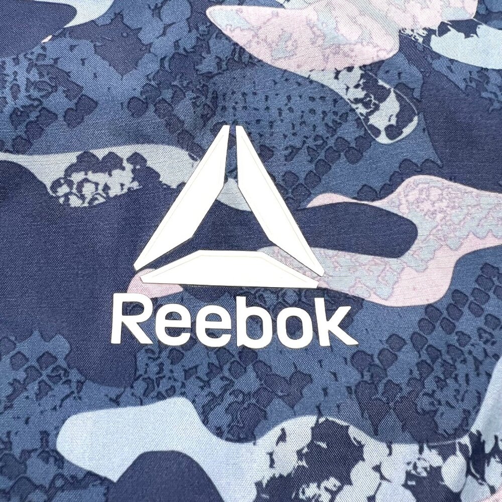 Reebok Womens Camouflage Windbreaker Jacket 1/4 Zip Pouch Pocket Elastic Hem - Picture 6 of 13